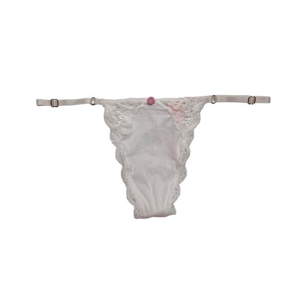 Victoria's Secret Dream Angels Lace-Trim Adjustable V-String Panty Size XS - Picture 3 of 3